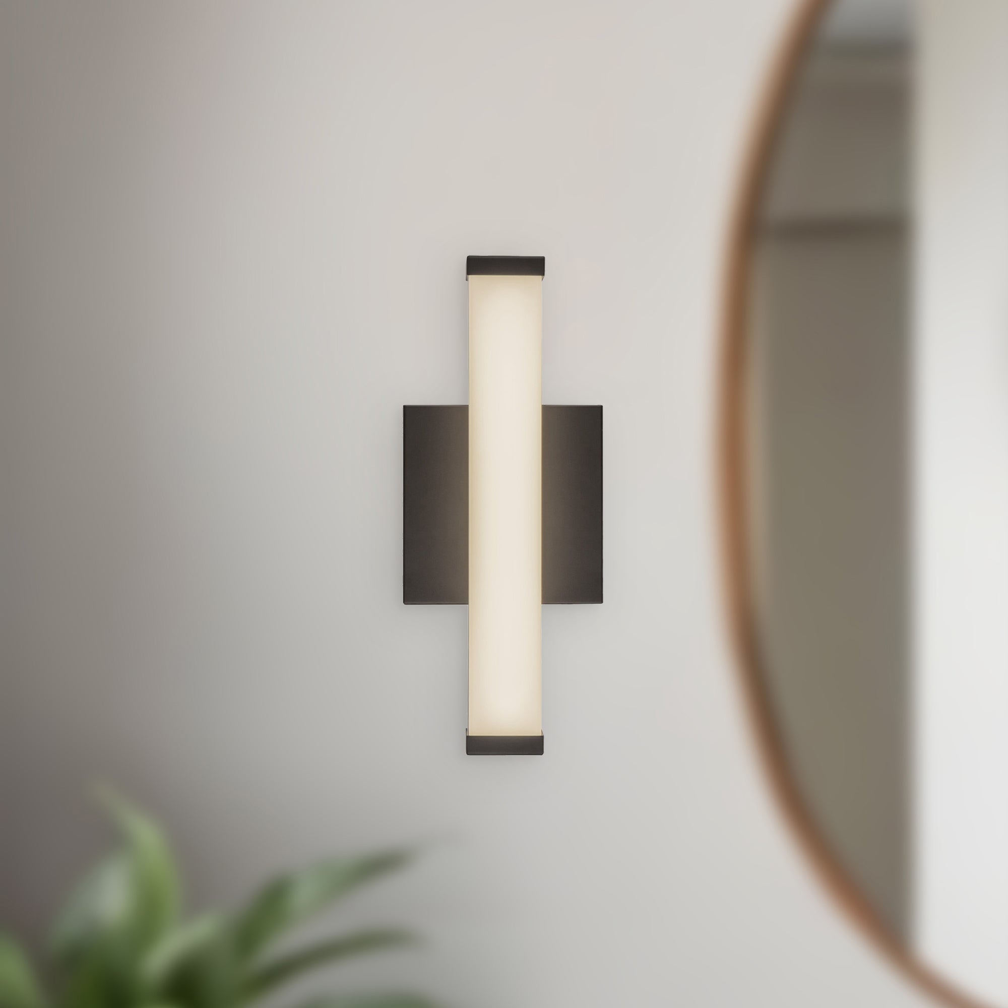 Geri 12-in Aluminum Steel Acrylic Wall Sconce