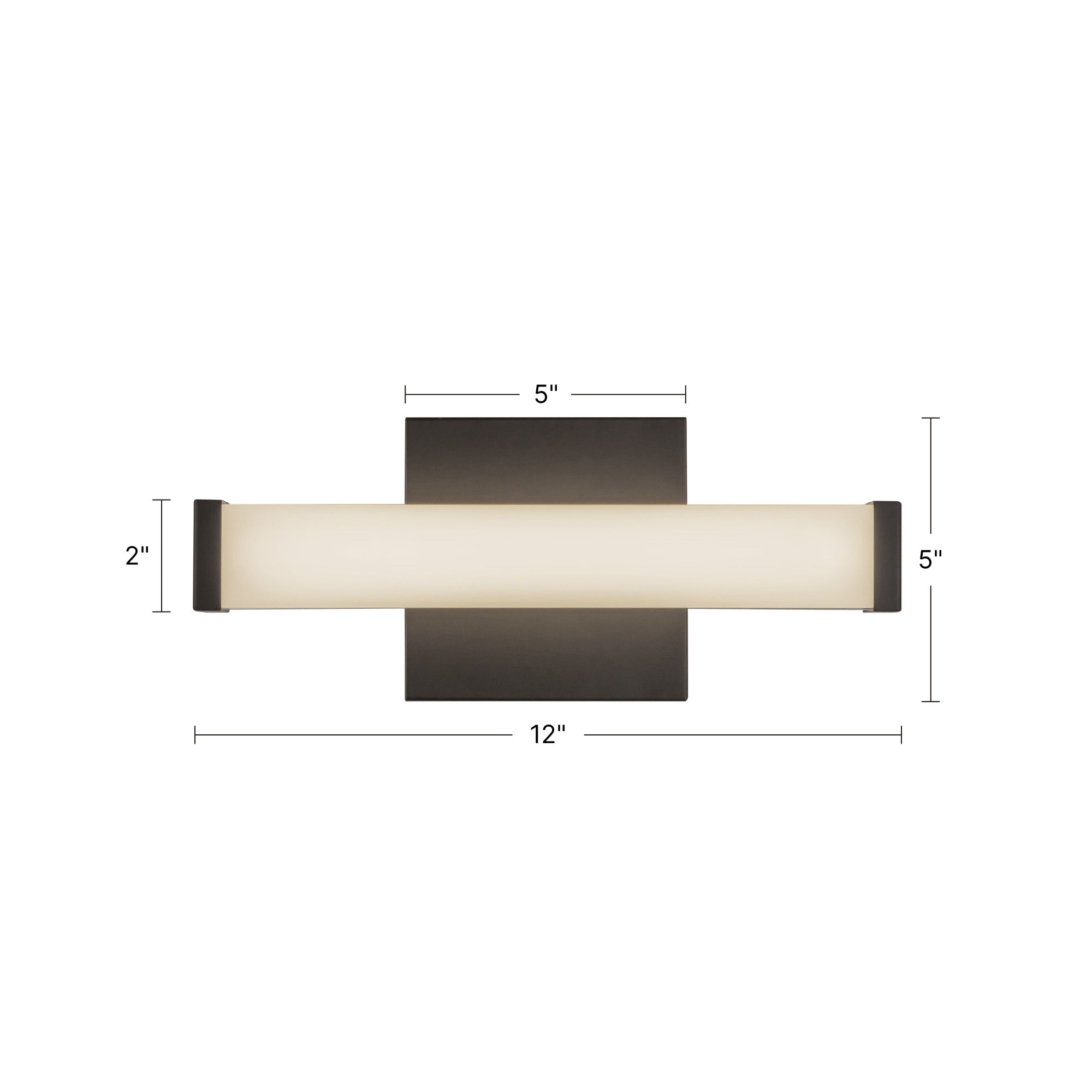 Geri 12-in Aluminum Steel Acrylic Wall Sconce