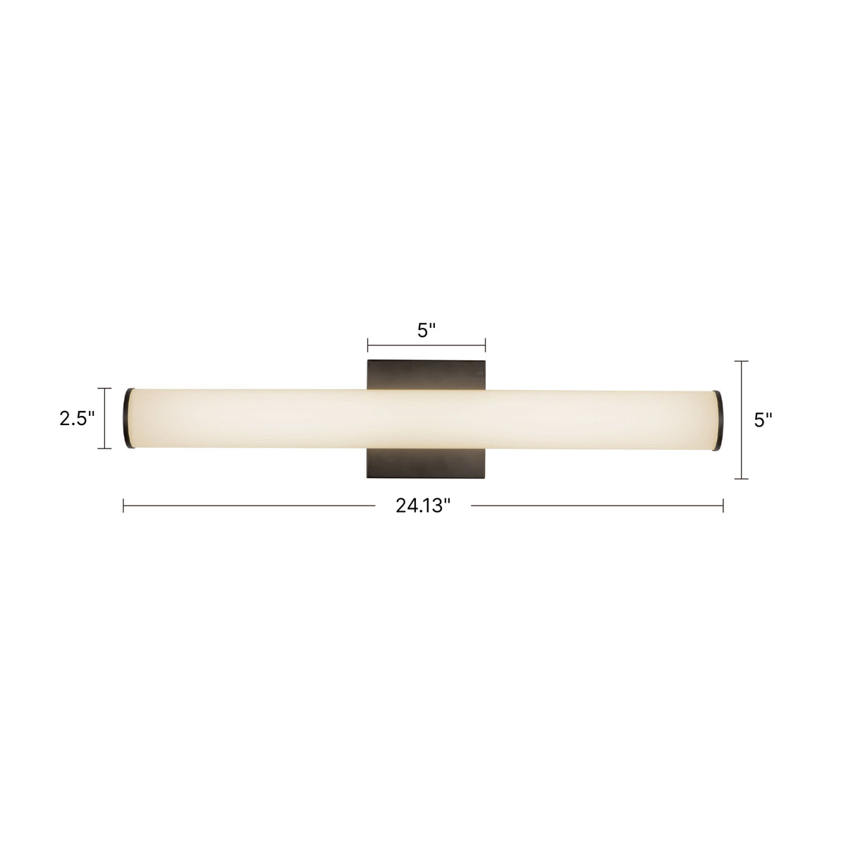 Geri 24-in Aluminum Steel Acrylic Wall Sconce