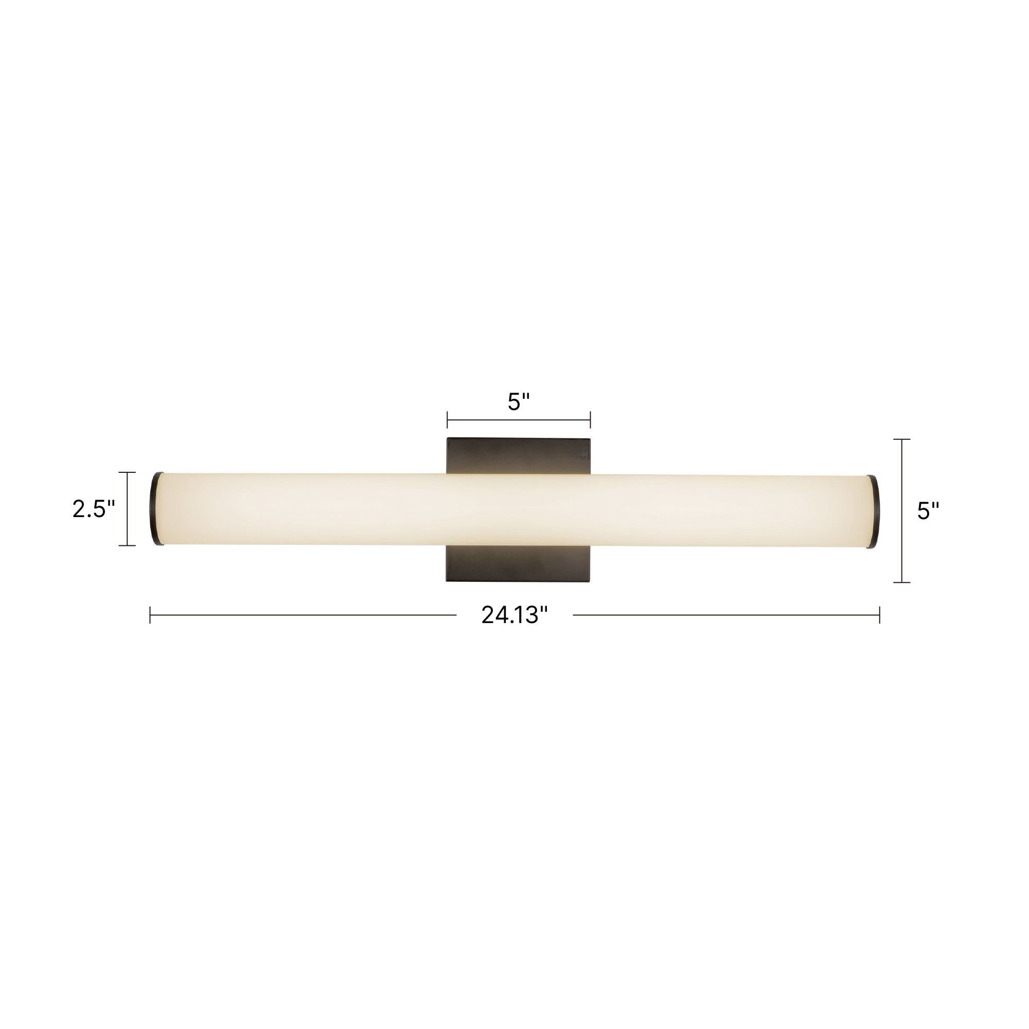 Geri 24-in Aluminum Steel Acrylic Wall Sconce