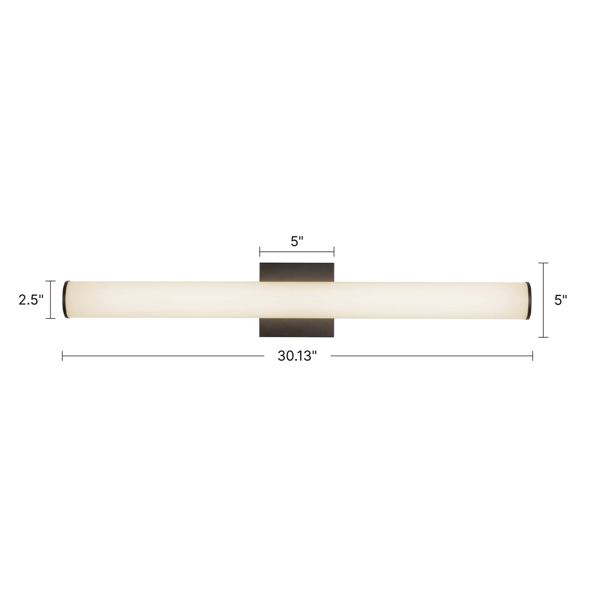 Geri 30-in Aluminum Steel Acrylic Wall Sconce