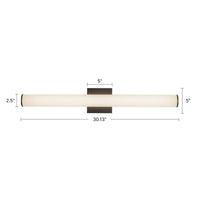 Geri 30-in Aluminum Steel Acrylic Wall Sconce