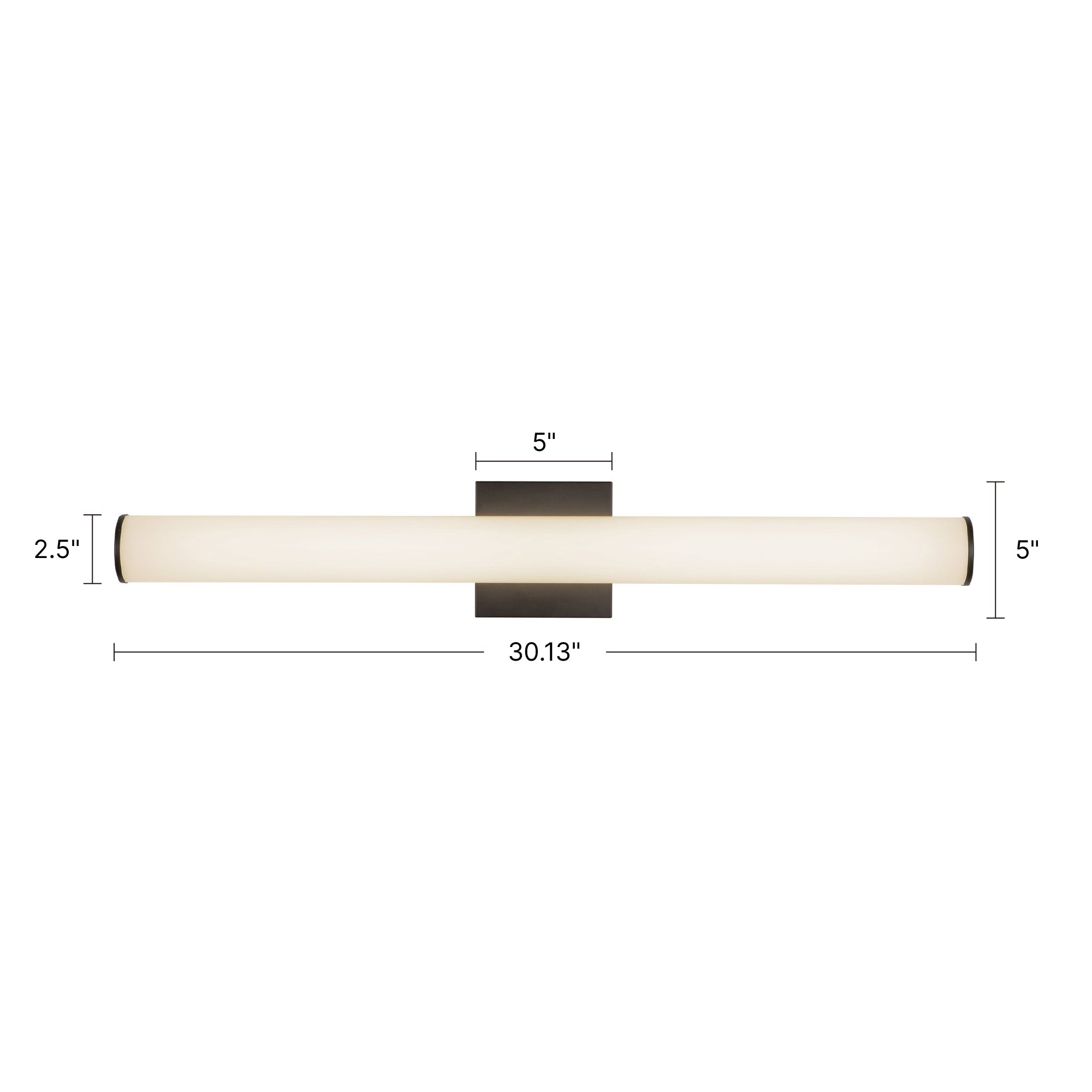 Geri 30-in Aluminum Steel Acrylic Wall Sconce