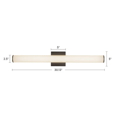 Geri 30-in Aluminum Steel Acrylic Wall Sconce