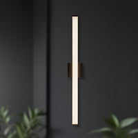 Geri 36-in Aluminum Steel Acrylic Wall Sconce