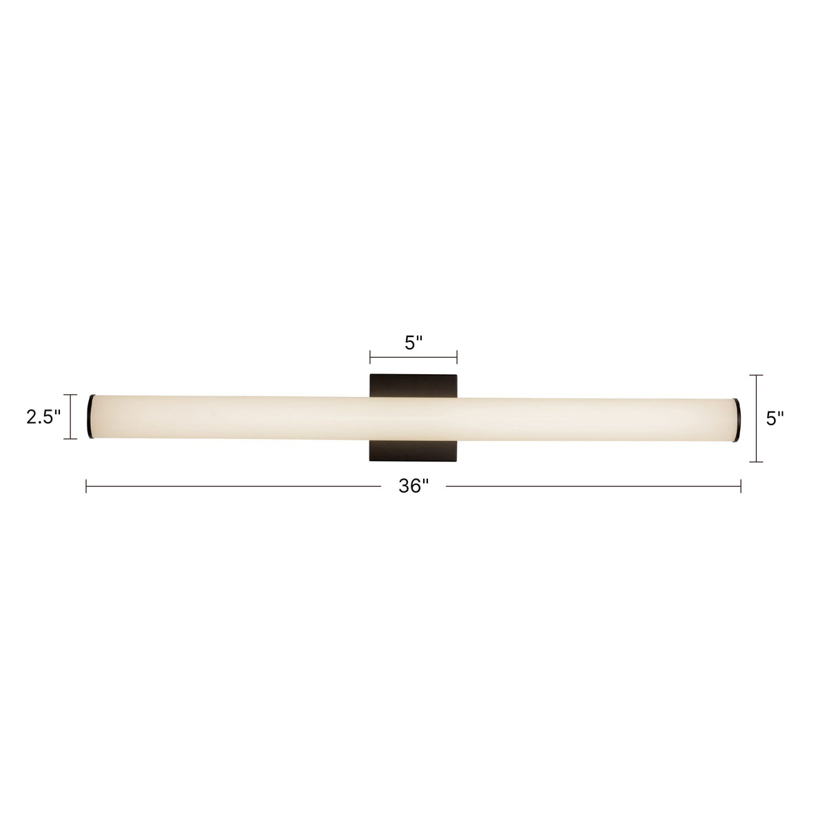 Geri 36-in Aluminum Steel Acrylic Wall Sconce
