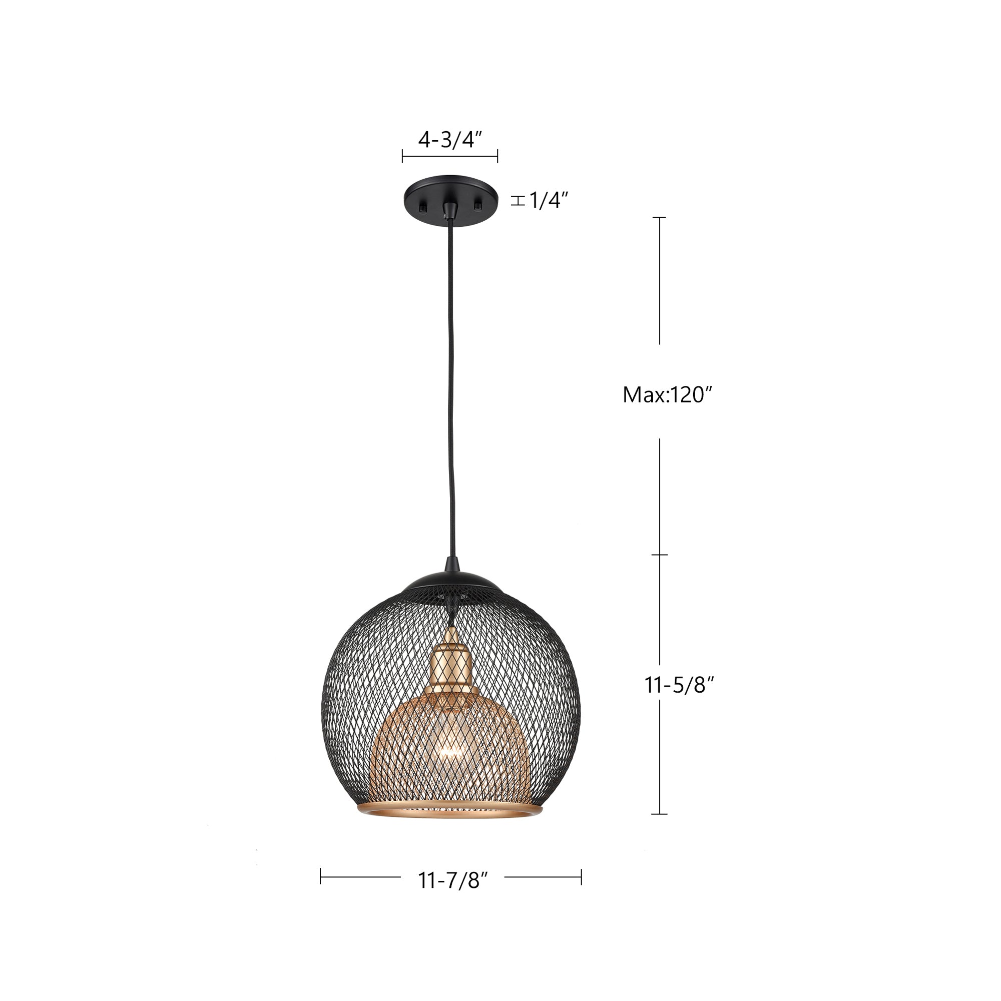 Gibraltar 12-in Steel Pendant