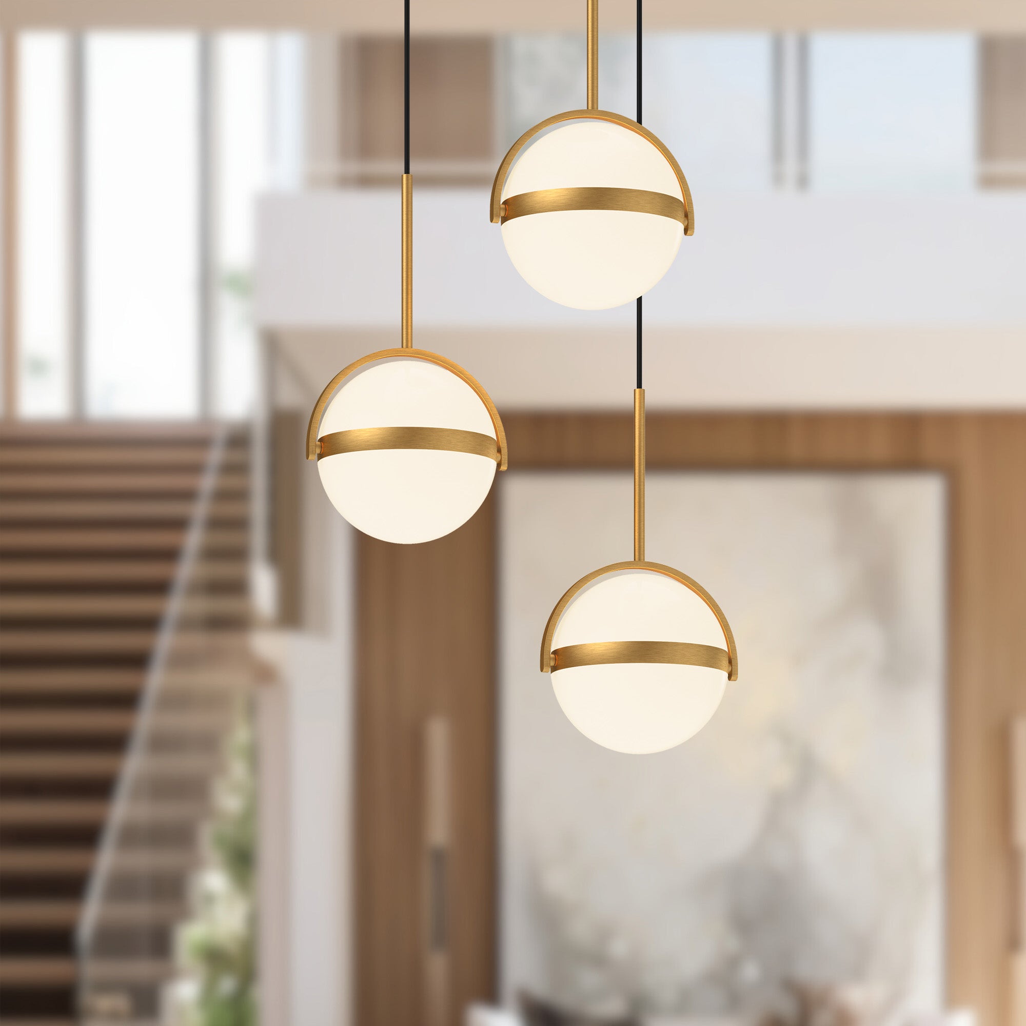Globo 3 Head Steel Multi Pendant