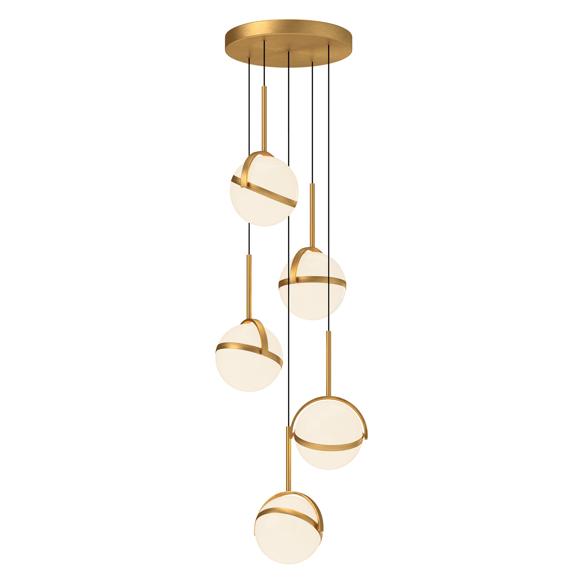Globo 5 Head Steel Multi Pendant