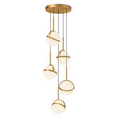 Globo 5 Head Steel Multi Pendant