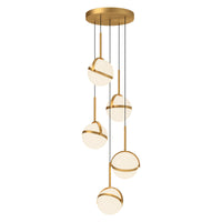 Globo 5 Head Steel Multi Pendant