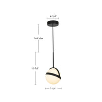 Globo 7-in Steel Pendant