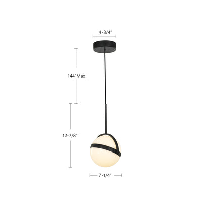 Globo 7-in Steel Pendant
