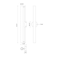 Gramercy 36-in Aluminum Wall Sconce