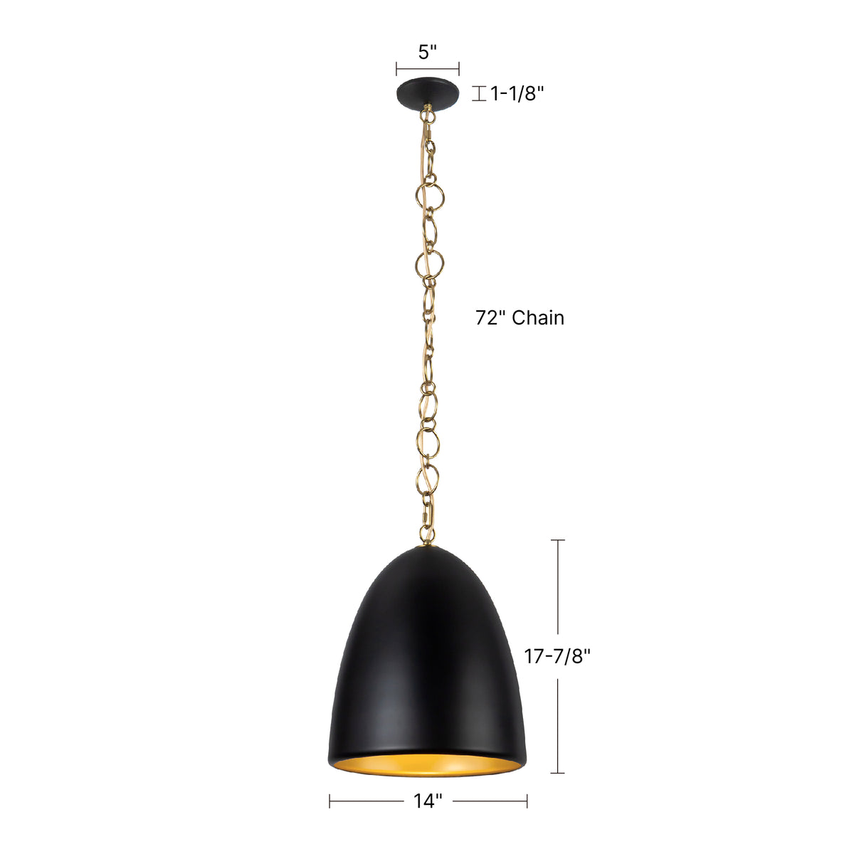 Grant 14-in Steel Pendant