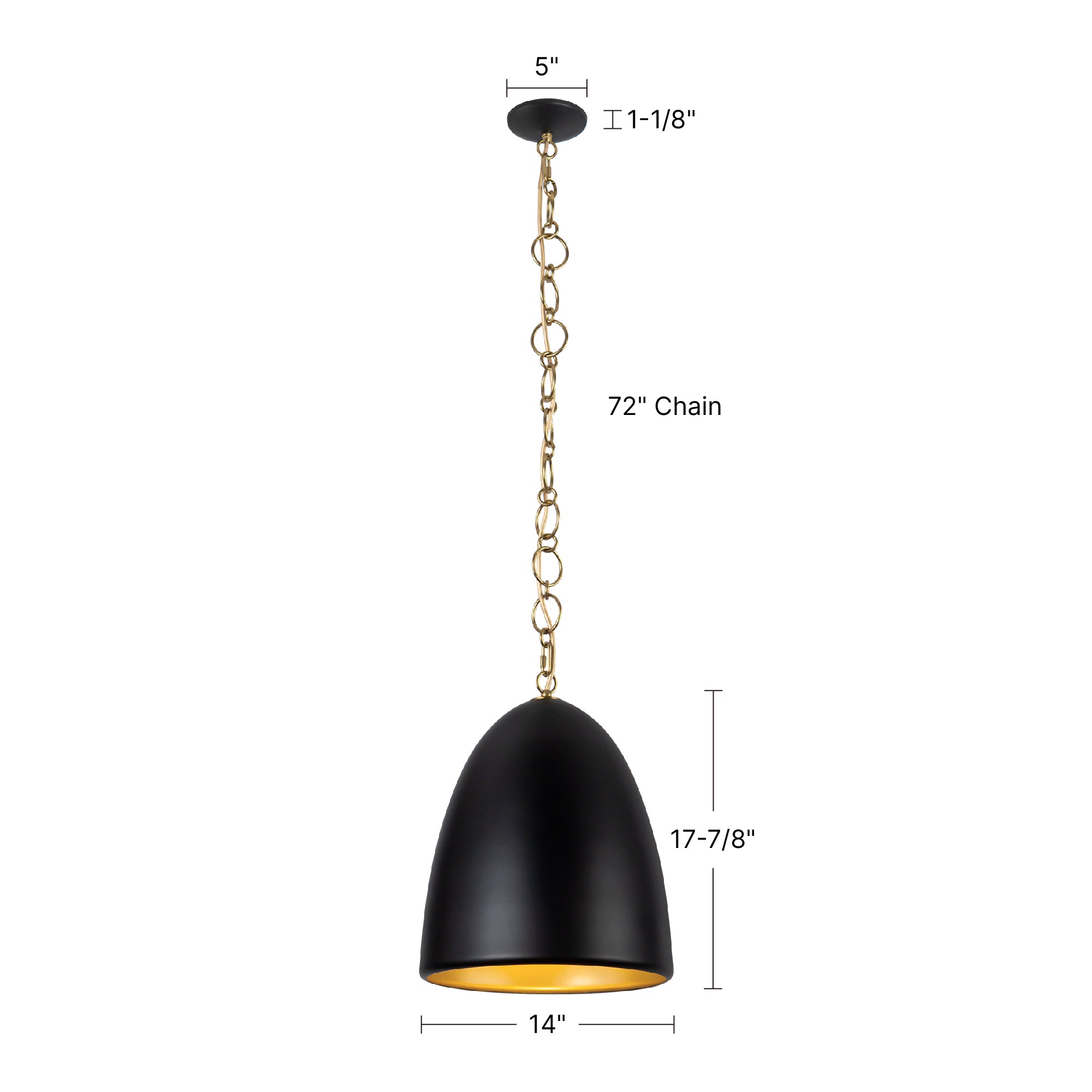 Grant 14-in Steel Pendant