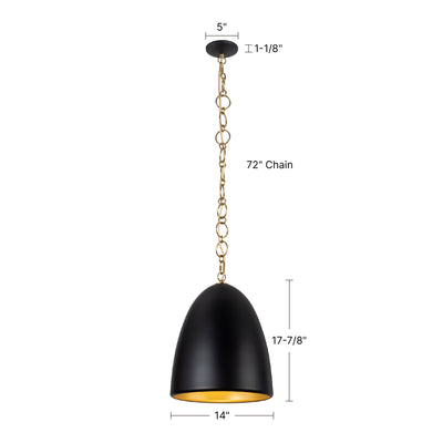Grant 14-in Steel Pendant