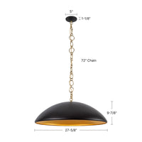 Grant 27-in Steel Pendant