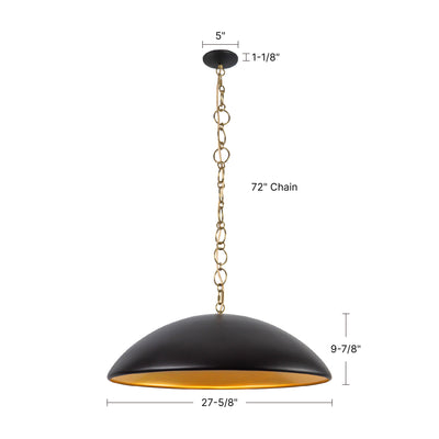 Grant 27-in Steel Pendant