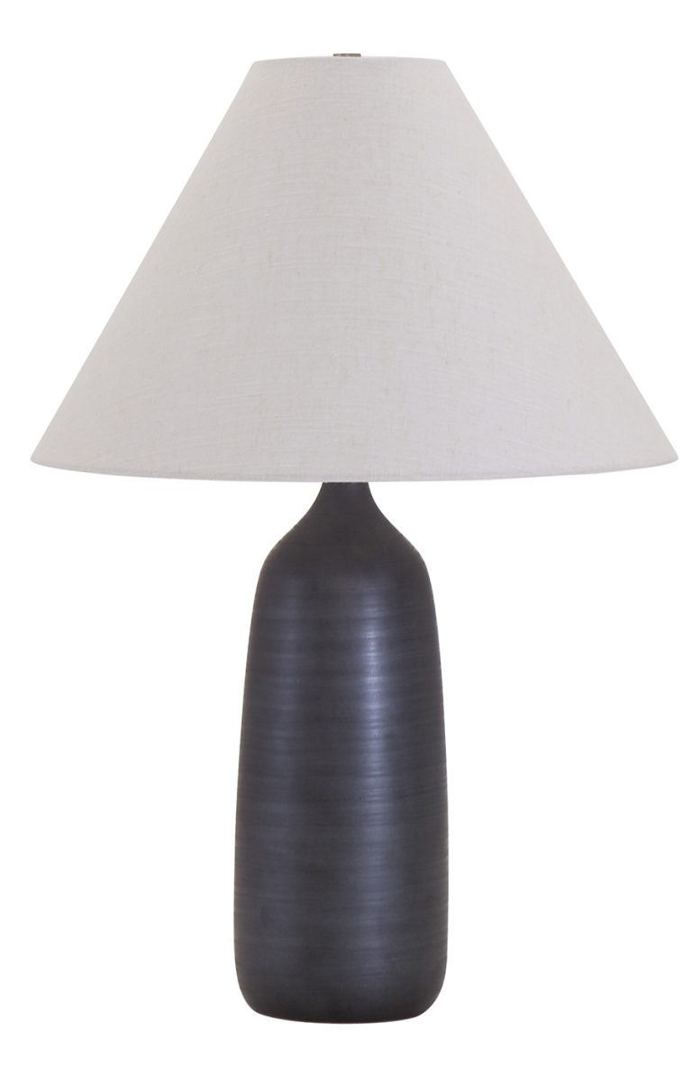 25-inch Scatchard Matte Black Table Lamp