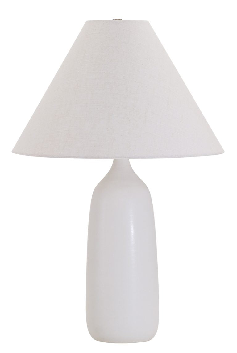 25-inch Scatchard Matte White Table Lamp