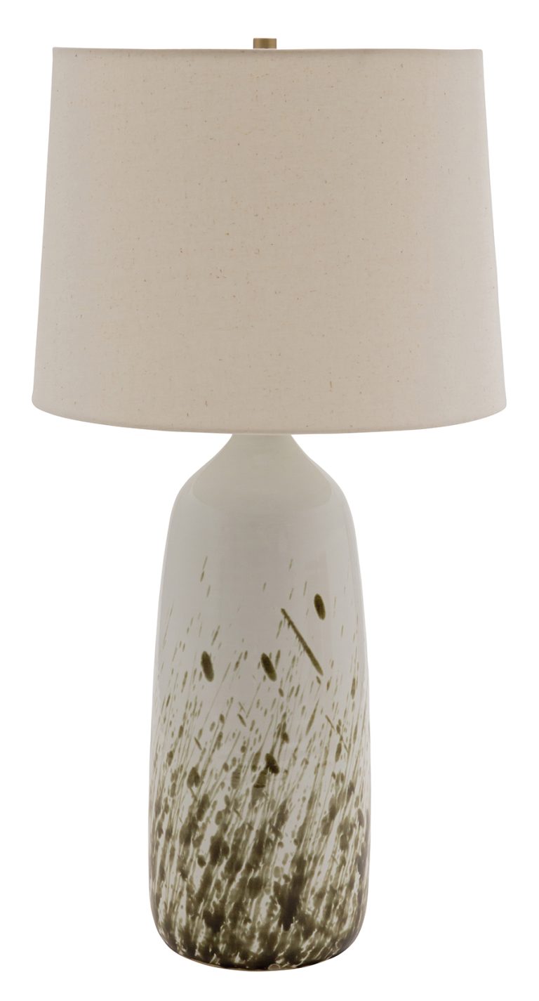 31-inch Scatchard Decorated White Gloss Table Lamp