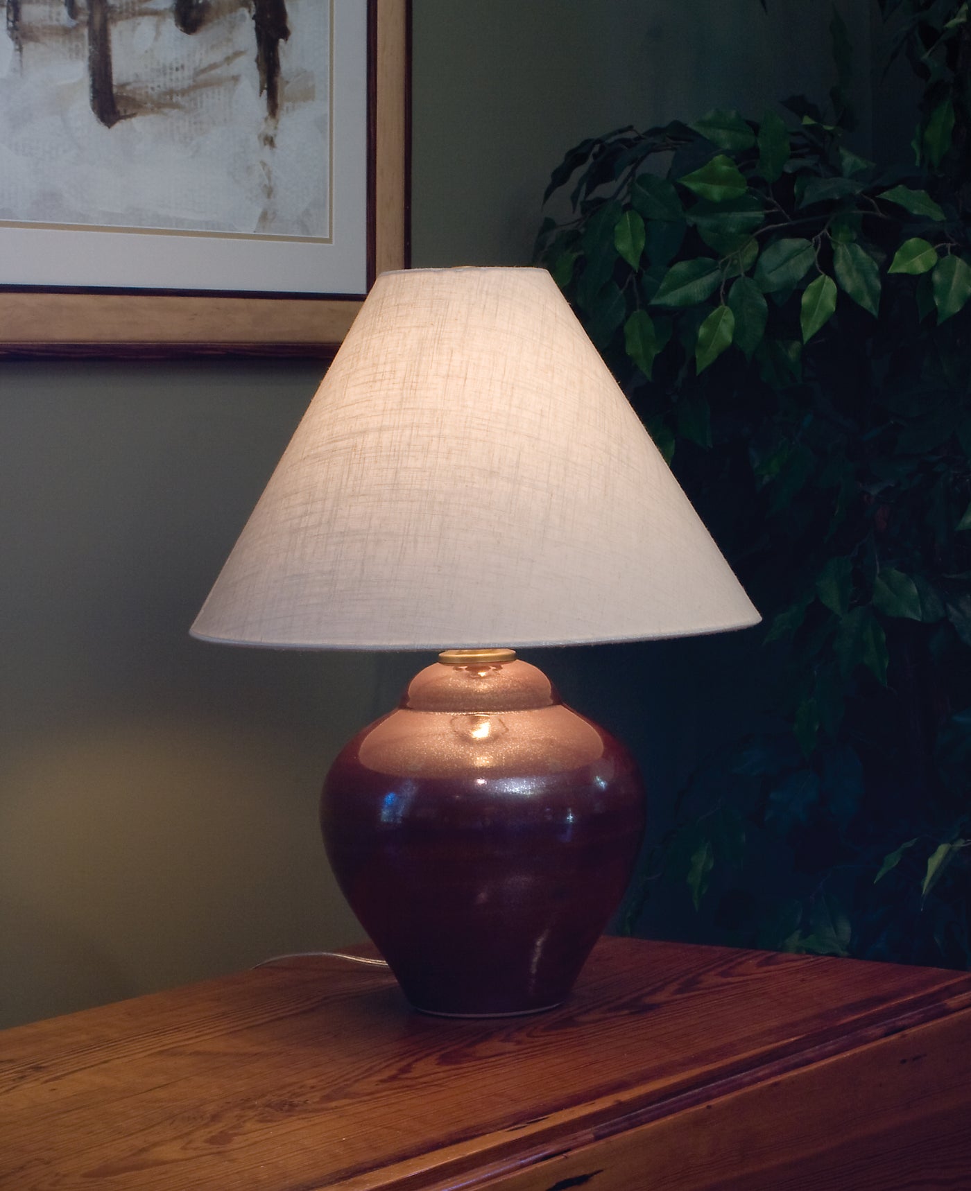 22-inch Scatchard Iron Red Table Lamp
