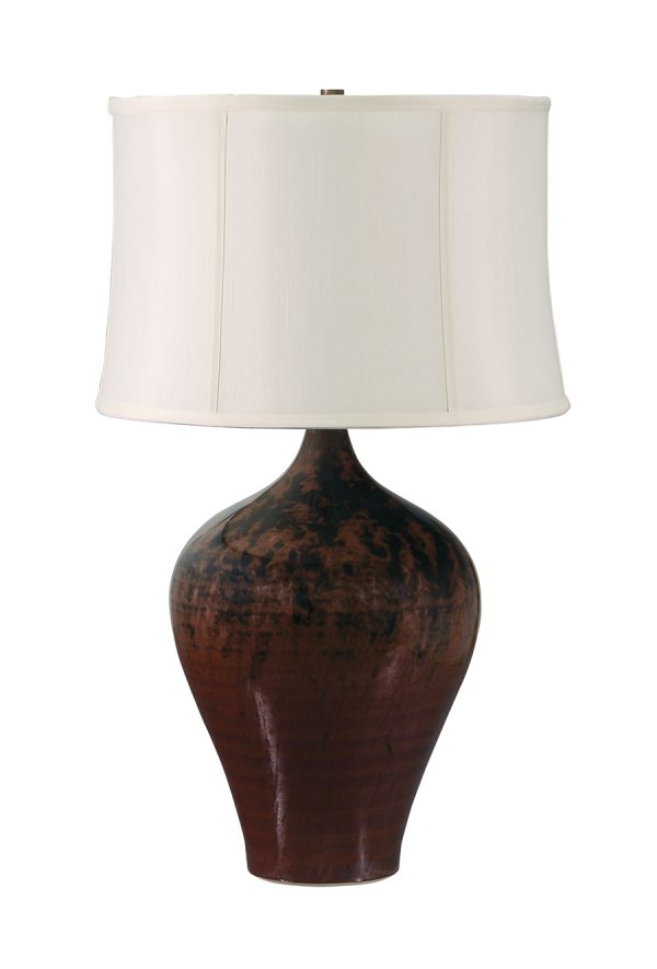 25-inch Scatchard Decorated Red LED Table Lamp