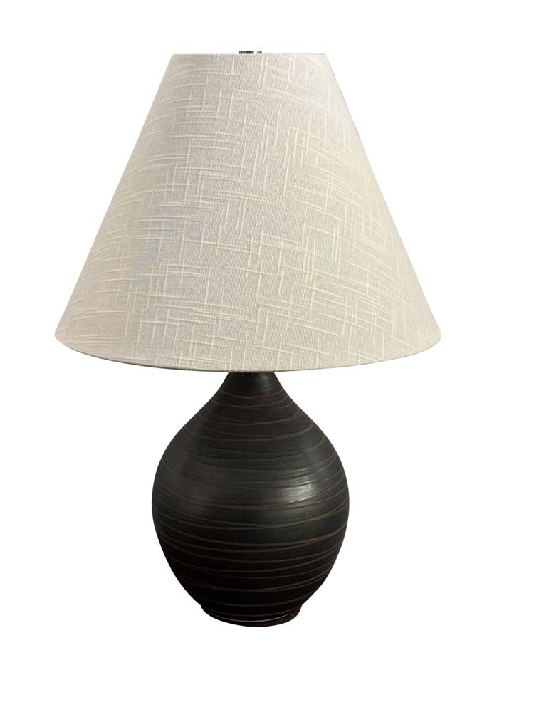 19-inch Scatchard Scored Matte Black Accent Table Lamp