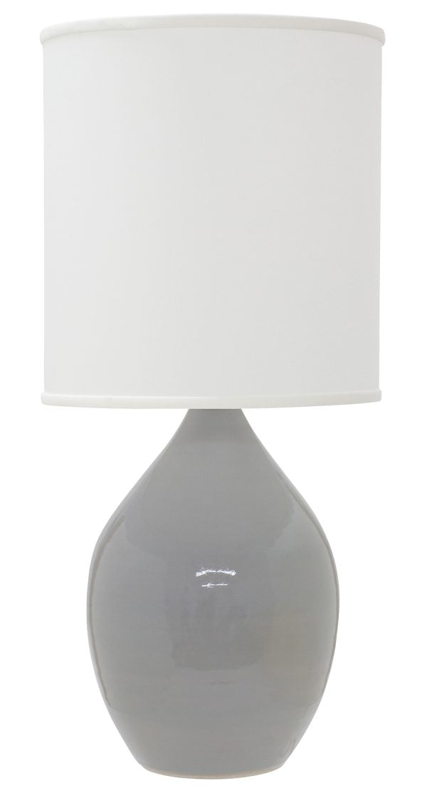 20.5-inch Scatchard Gray Gloss Table Lamp