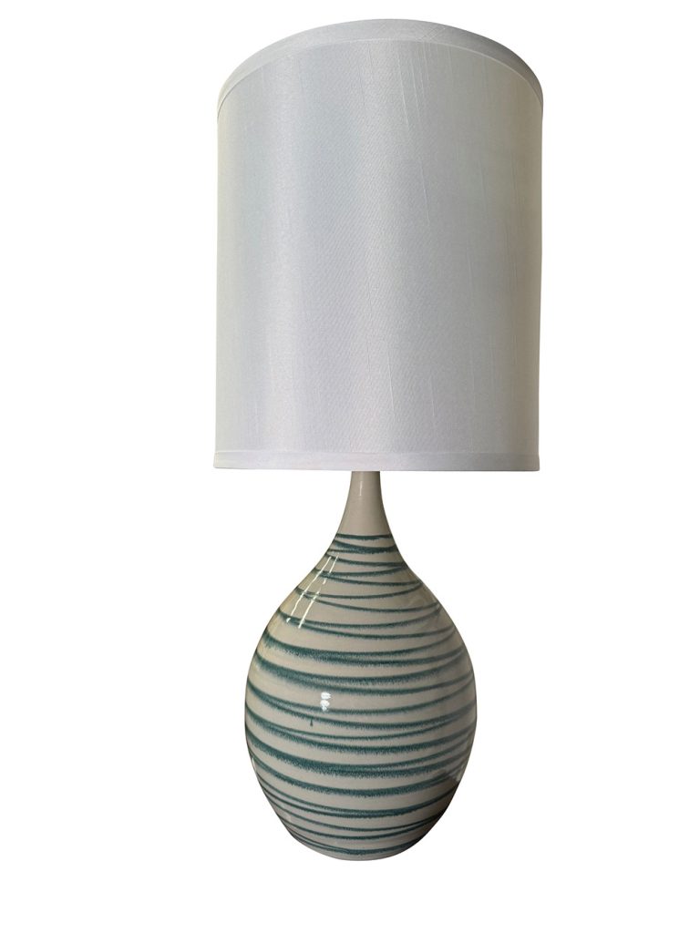 24-inch Scatchard Emerald Wave Table Lamp