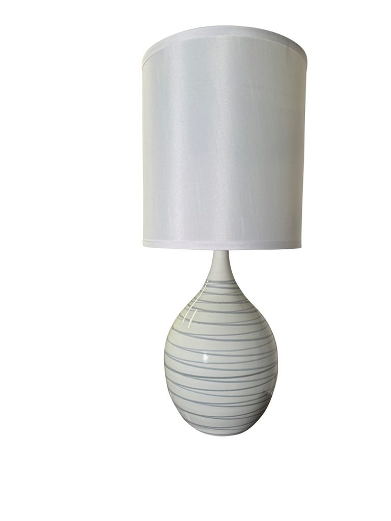 24-inch Scatchard Pearl Blue Table Lamp