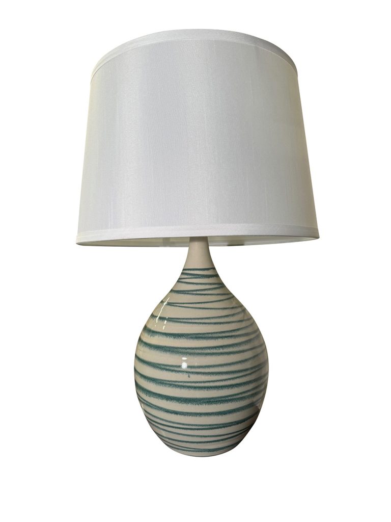 21-inch Scatchard Emerald Wave Table Lamp