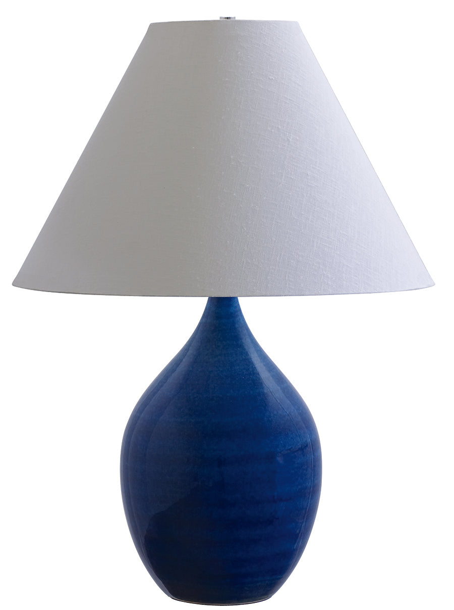 28-inch Scatchard Blue Gloss Table Lamp