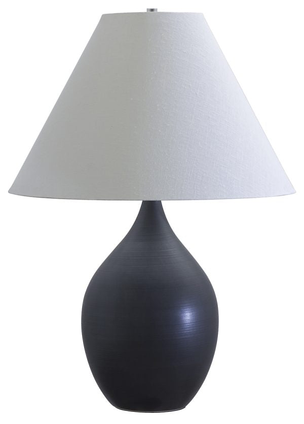 28-inch Scatchard Matte Black Table Lamp