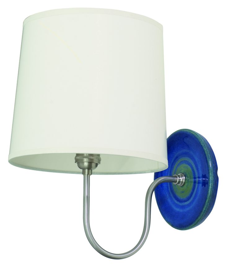 9-inch Scatchard Blue Gloss Wall Sconce