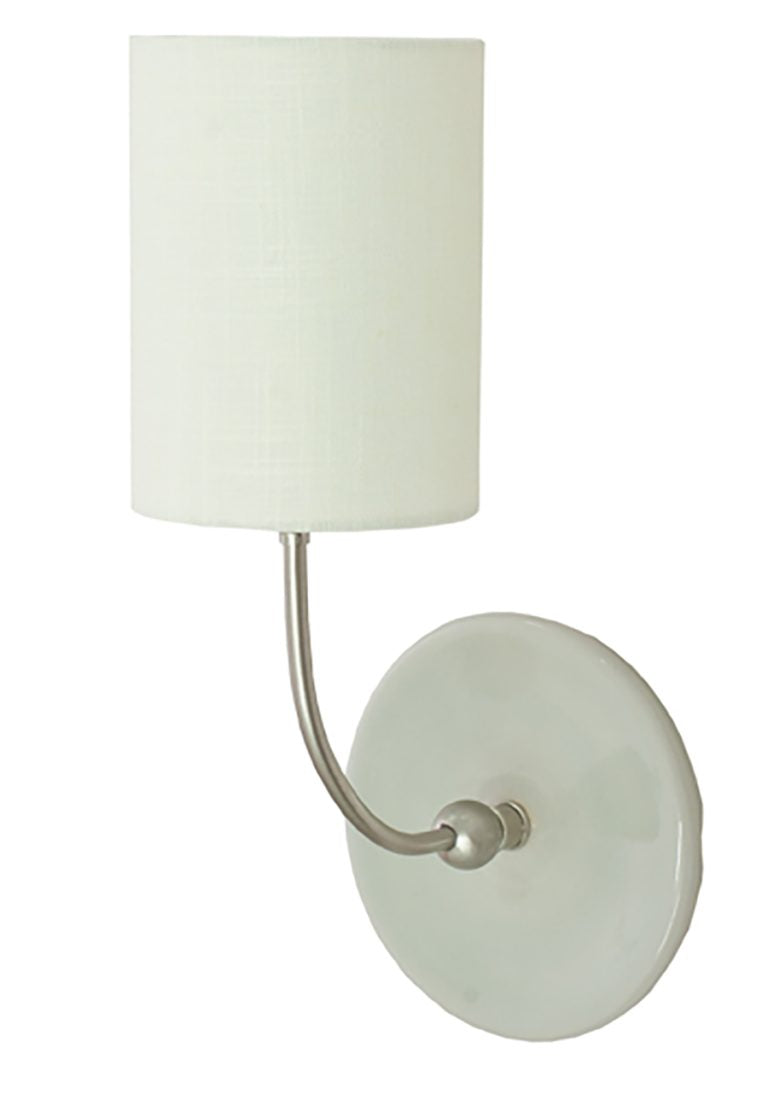 6-inch Scatchard Gray Gloss and Satin Nickel Wall Sconce