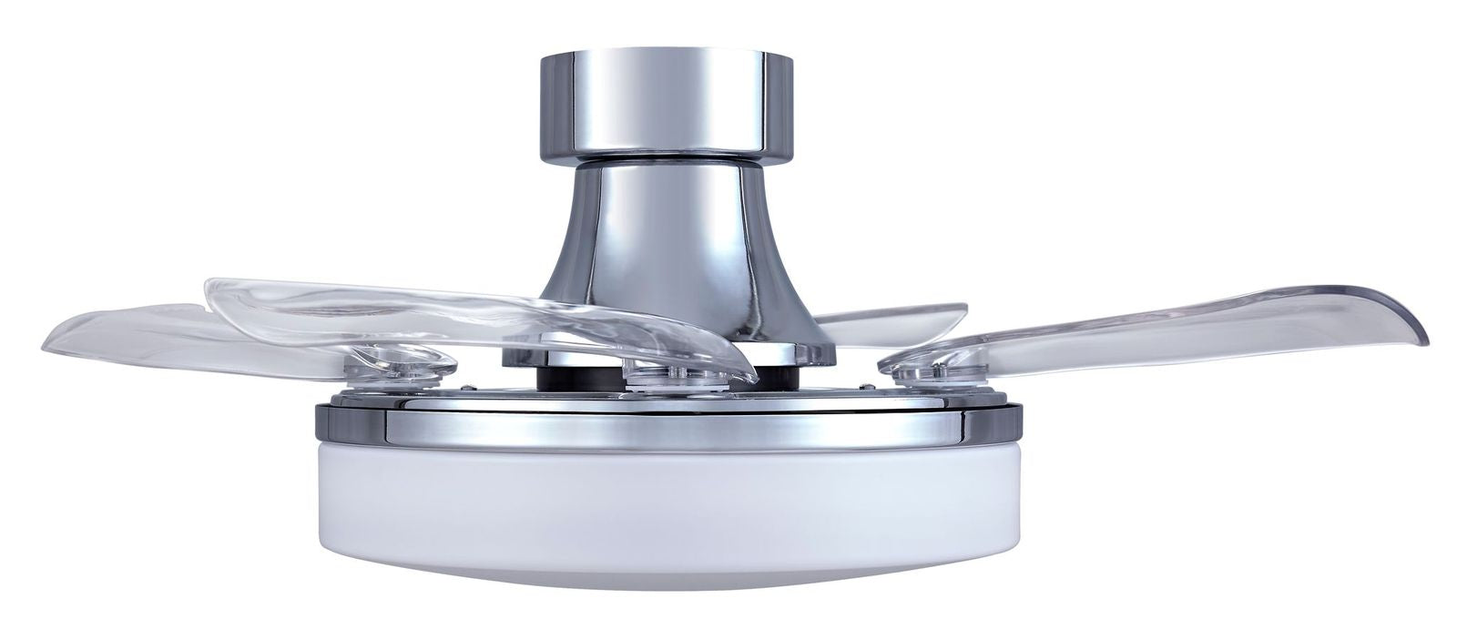 36 Inch Chrome Retractable Blade Ceiling Fan