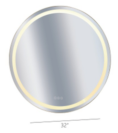 Gabriela 24x24'' Round Led Mirror