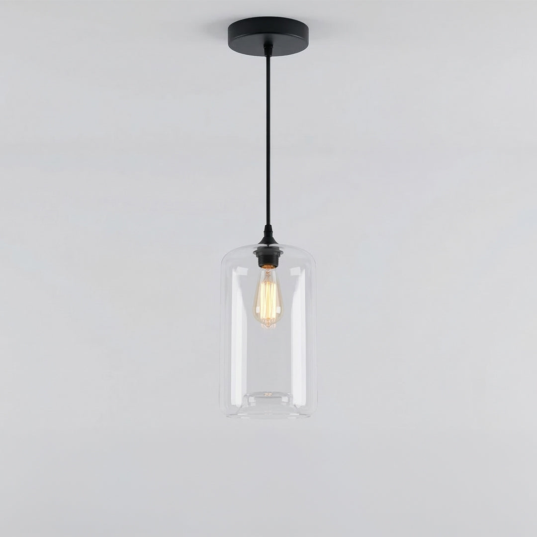 Glass 1 Light 7in Glass Pendant Light