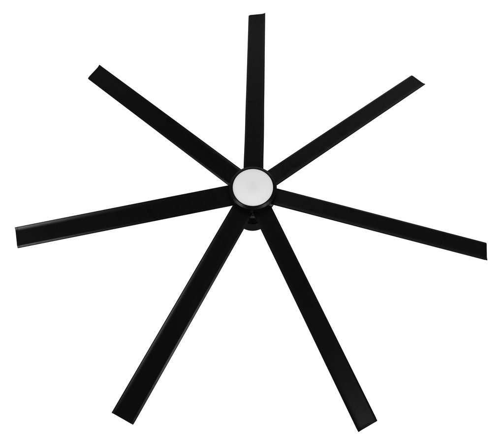 Atlanta 72 Inch Black Fan with LED Light and Remote