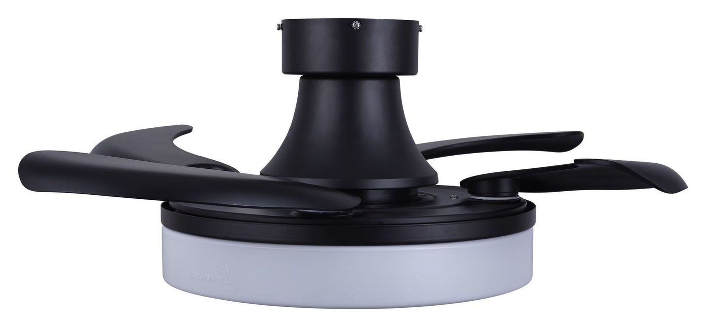 36 Inch Matte Black Retractable Blade Ceiling Fan
