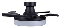 36 Inch Matte Black Retractable Blade Ceiling Fan