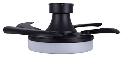 36 Inch Matte Black Retractable Blade Ceiling Fan
