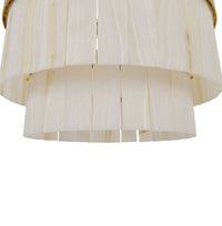 Elora 9 Light Brass Pendant Light with Jade Stone