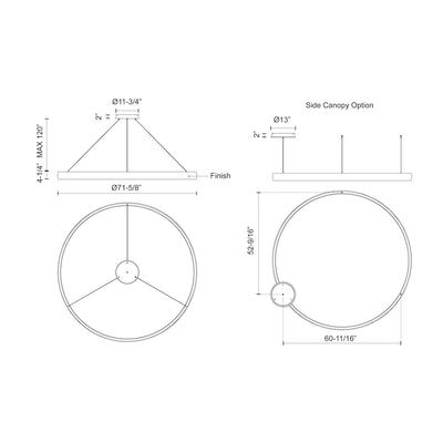 Halo 72-in Steel Pendant