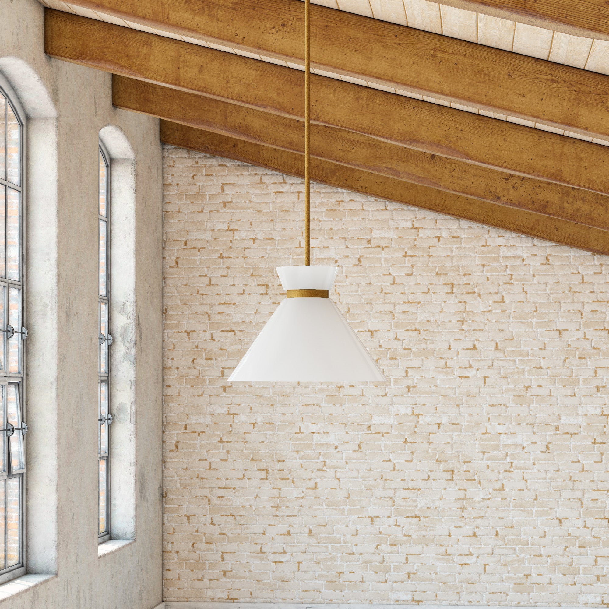 Halston 8-in Steel Pendant