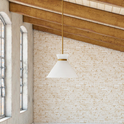 Halston 8-in Steel Pendant