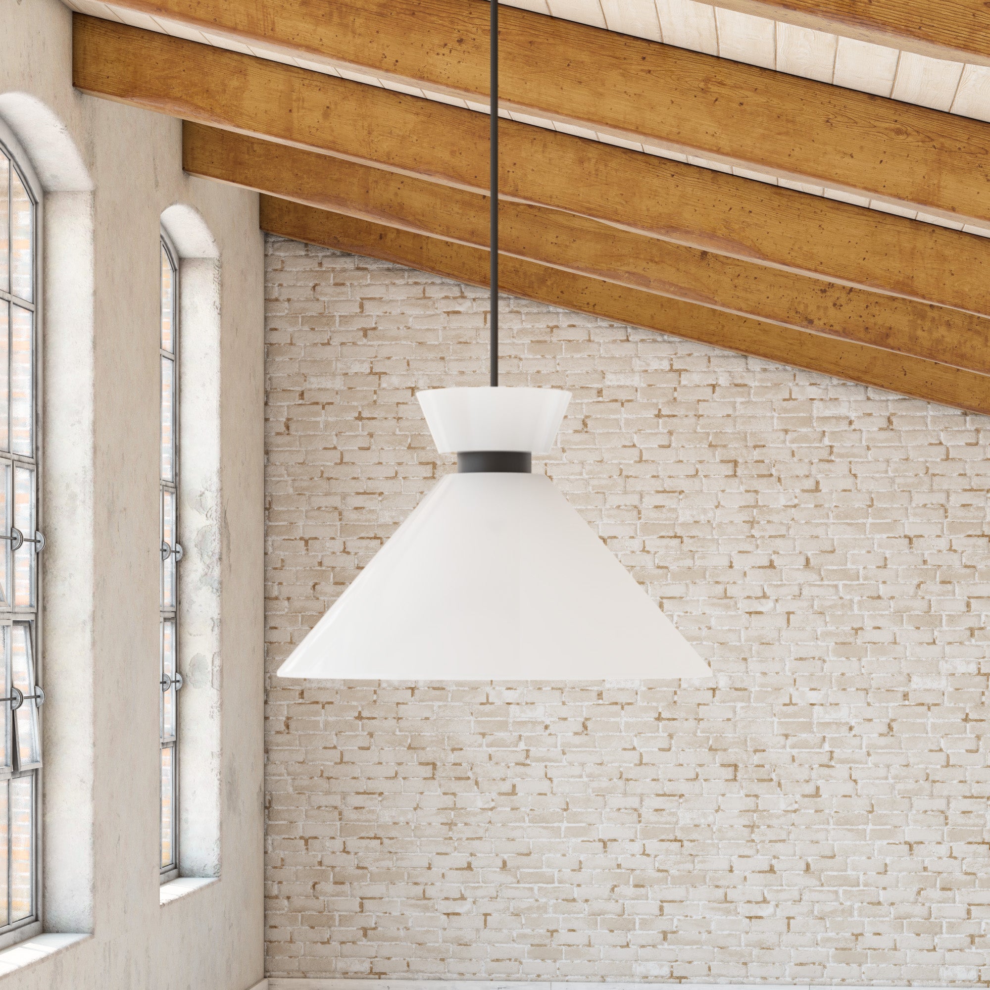 Halston 14-in Steel Pendant