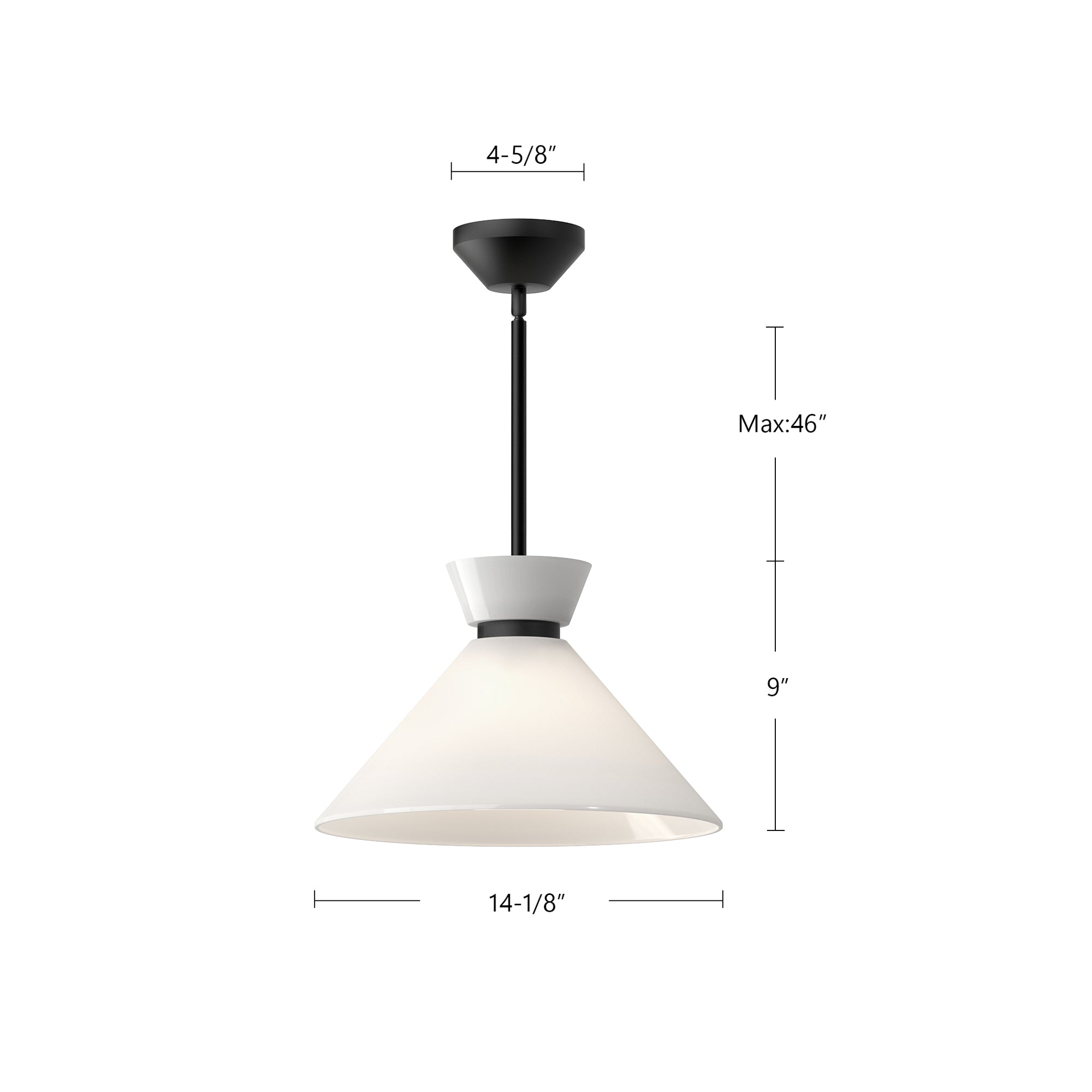 Halston 14-in Steel Pendant